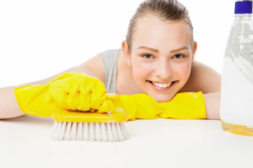 Professional deep cleaning service in a Bow home kitchen