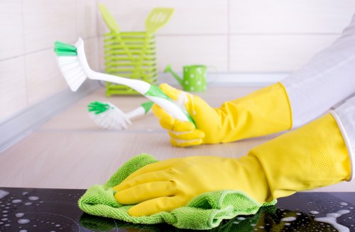 Commercial curtain cleaning service in Bow