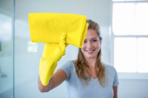 Deep cleaning a kitchen in a Bow property before move-in