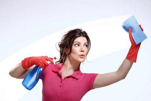 Kitchen and bathroom domestic cleaning in a Bow flat